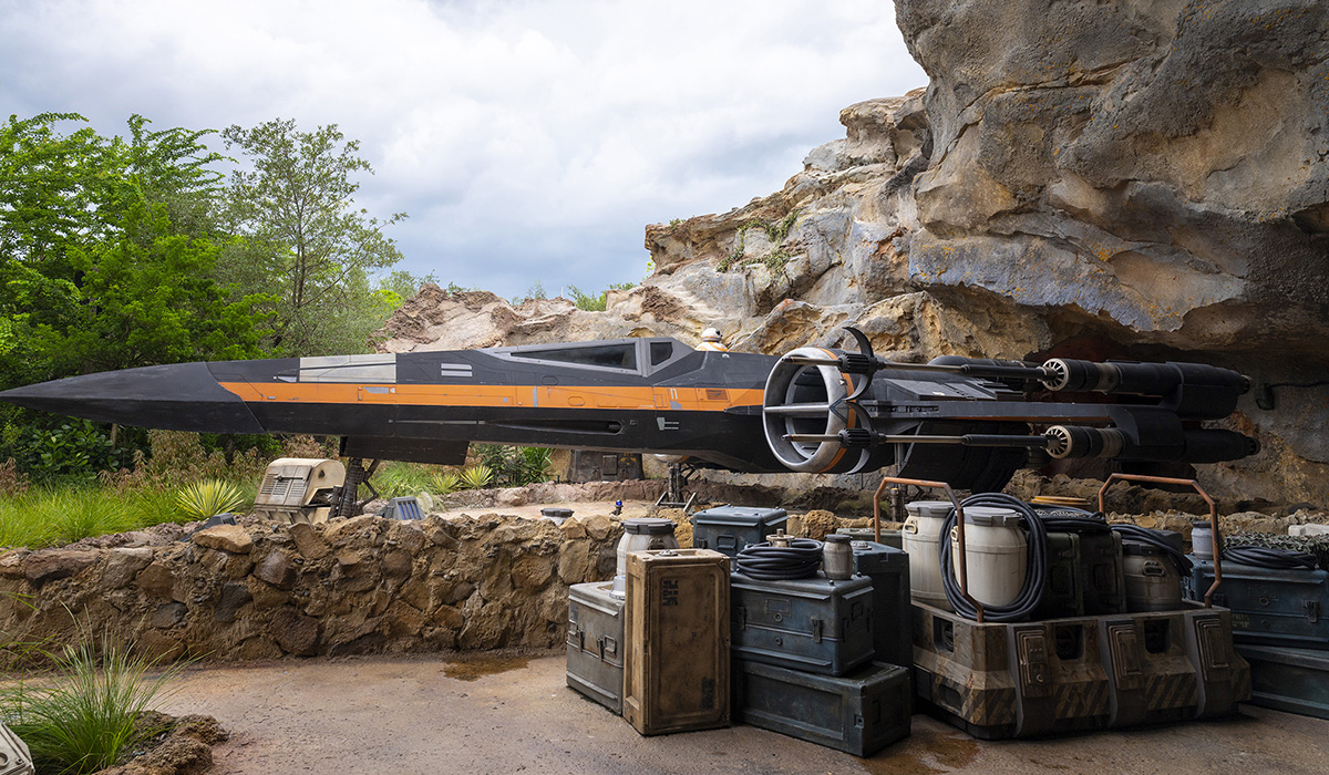 A rebel x-wing pictured at Hollywood Studios, Walt Disney World.